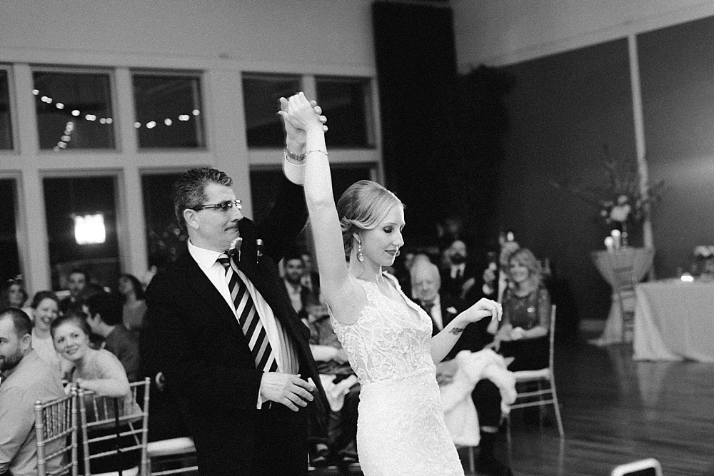 bride dancing with father metropolis ballroom chicago wedding