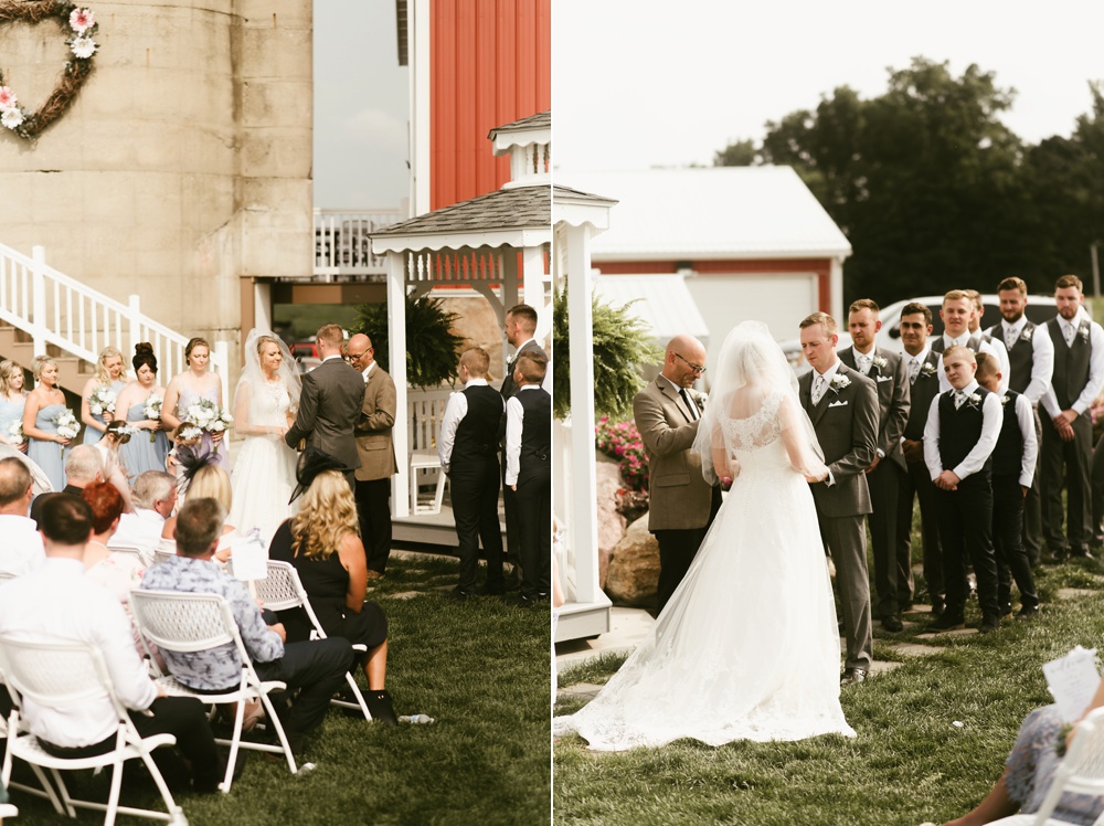 ceremony at j weaver barn wedding