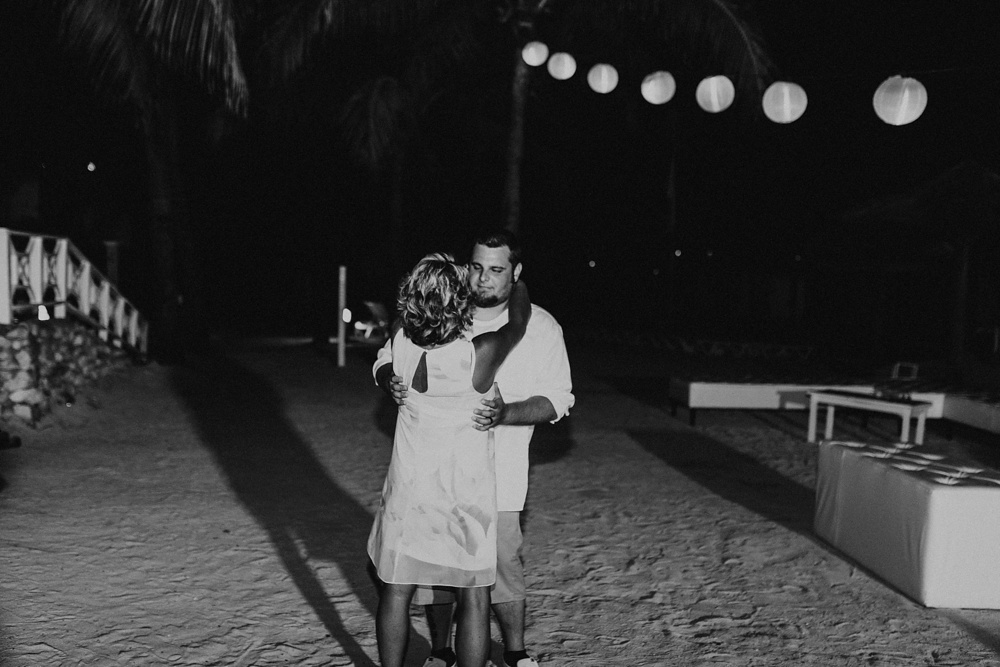 groom dancing with his mother at grand palladium jamaica wedding reception