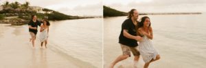 couple running along beach in grand palladium jamaica