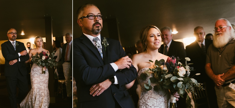 father of the bride and bride at pine valley country club wedding