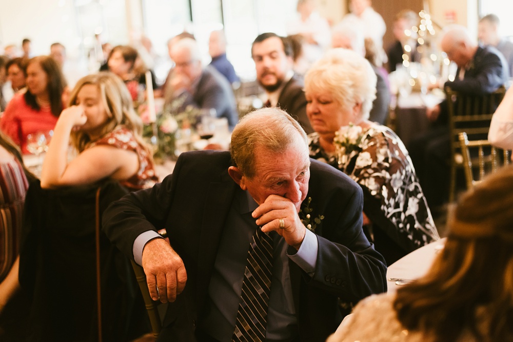 brides grandpa crying at pine valley country club wedding