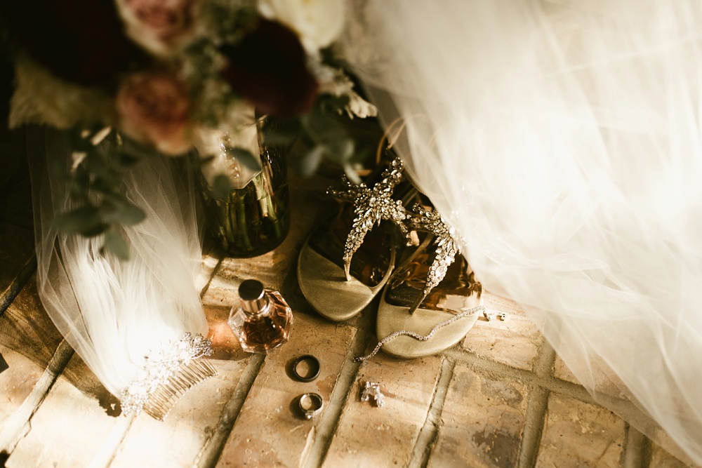 wedding accessories and shoes at purdue fort wayne international ballroom wedding