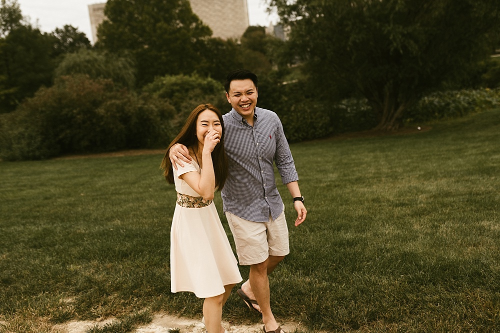 couple holding hands at indiana university bloomington engagement session
