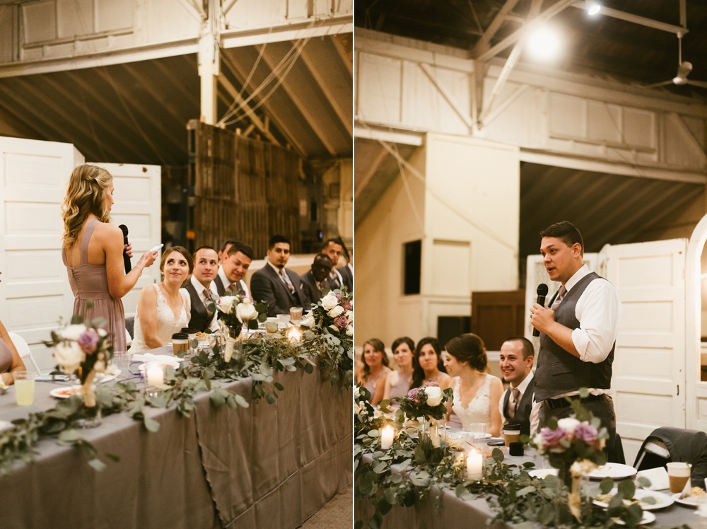best man and maid of honor speeches at indiana wesleyan fairmount campground wedding