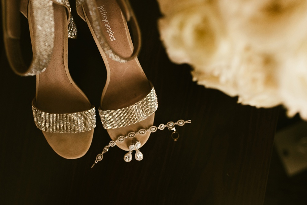wedding shoes and jewelry at skydeck willis tower chicago wedding