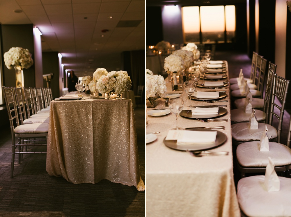 head table at skydeck willis tower wedding