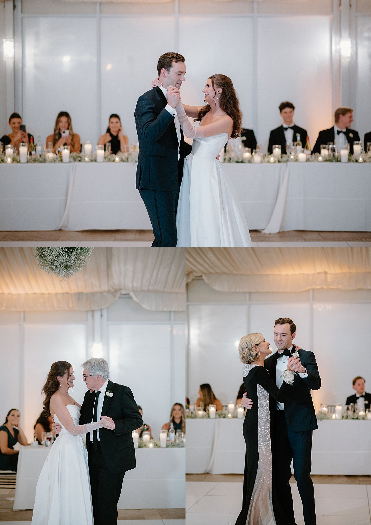 newlyweds share first dance at Galleria Marchetti Reception