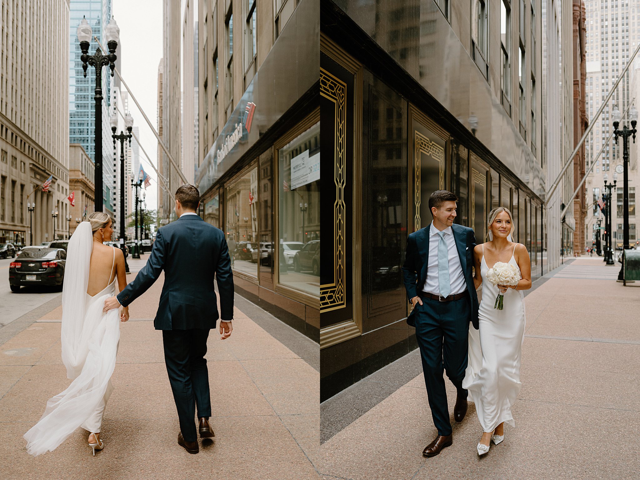 couple walks together down sidewalk by Indigo Lace Collective