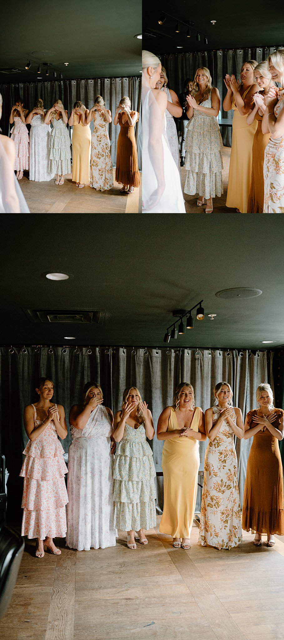 bridesmaids see the bride for the first time by Indigo Lace Collective