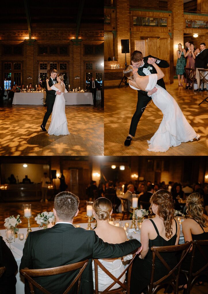 bride and groom share first dance by Chicago wedding photographer