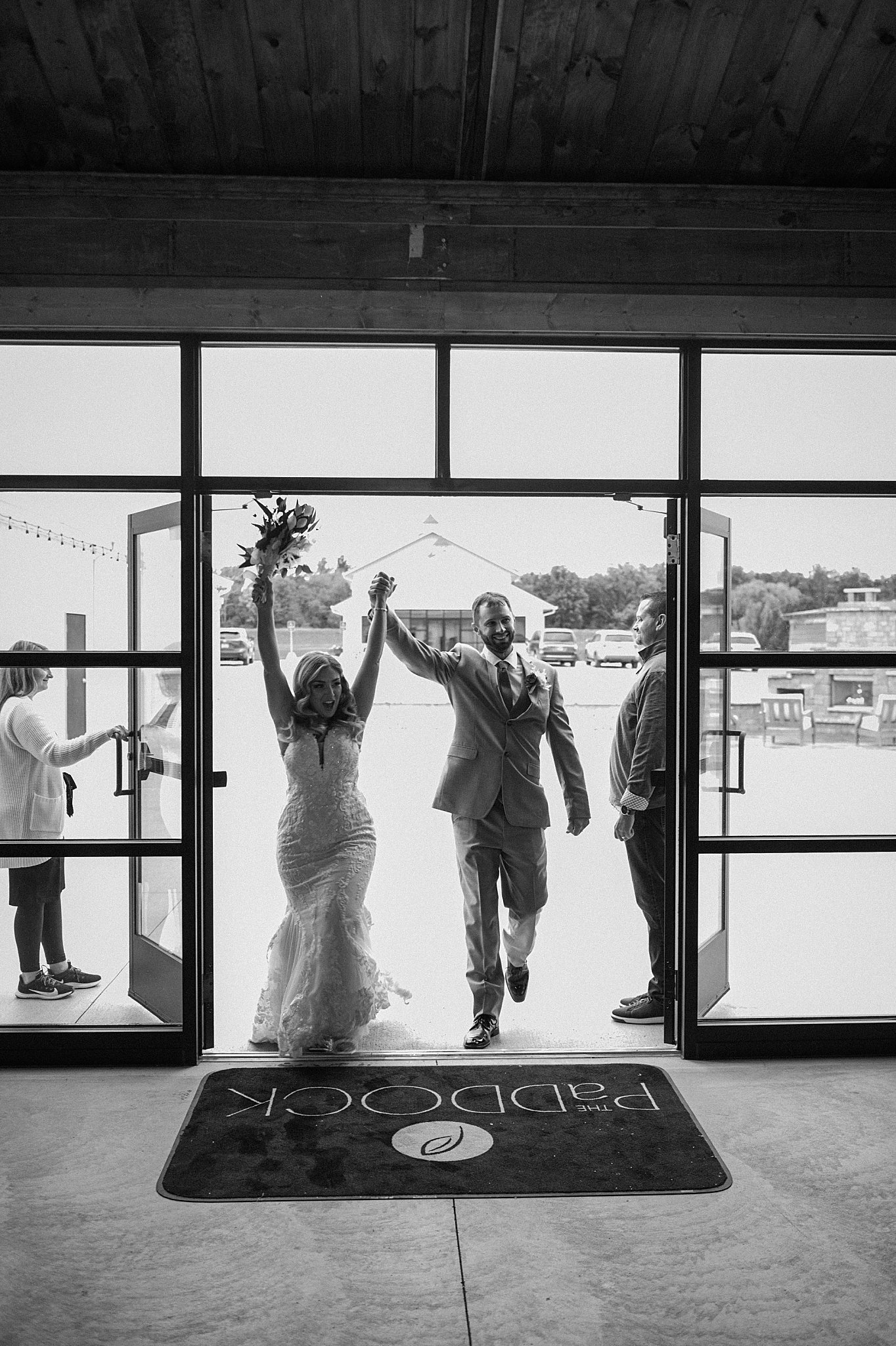 newlyweds make grand entrance to their reception by Indigo Lace Collective